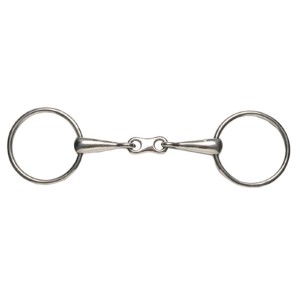Korsteel Stainless Steel Hollow Mouth F Link Snaffle